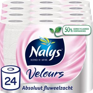 1+1 gratis: 4x Nalys Velours Toiletpapier in 50% Hazy Poly 3-laags 6 stuks