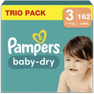 3x Pampers Baby Dry Luiers Maat 3 (6-10 kg) 54 stuks