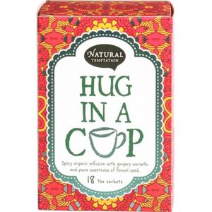 3x Natural Temptation Hug In a Cup Theezakjes Gember en Zoet Venkelzaad 18 stuks