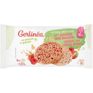 Gerlinea Rijstwafel Witte Chocolade & Rode Vruchten 4x2 stuks