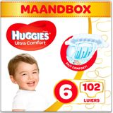 4x Huggies Ultra Comfort Luiers Maat 6 (15 - 30 kg) 102 stuks