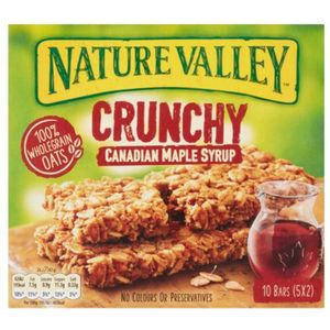 2x Nature Valley Crunchy Canadian Maple Syrup 5x2 stuks