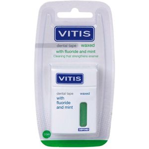 3x Vitis Waxed Dental Tape Groen 50 meter