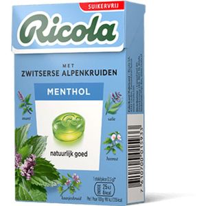 3x Ricola Keelpastilles Menthol Suikervrij Doosje 50 gr