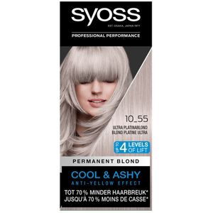1+1 gratis: Syoss Cool Blonds Haarverf 10-55 Ultra Platinum Blond