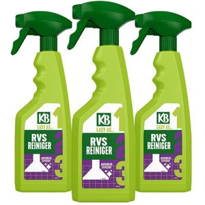 3x KB Easy RVS Reiniger Spray 500 ml