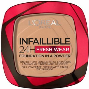 1+1 gratis: L'Oréal Infaillible 24H Fresh Wear Foundation Poeder 220 Sand 8 gr