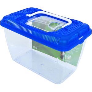 Penn Plax Fauna Box met Blauwe Deksel 3,8 liter