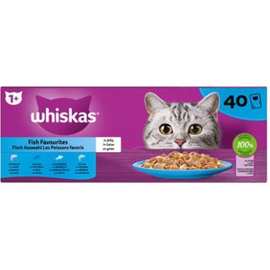 Whiskas Pouch Adult Vis in Gelei 40 x 85 gr