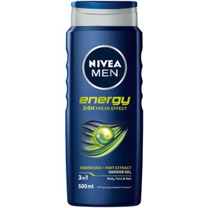 3x Nivea Men Douchegel Energy 500 ml