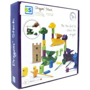 BS Toys Draak Steken - Stapelspel voor kinderen vanaf 6 jaar, geschikt voor 2-4 spelers