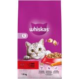 6x Whiskas Droog Adult Rund 1,9 kg