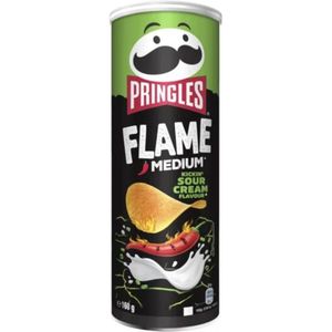 9x Pringles Chips Flame Kicking Sour Cream 160 gr