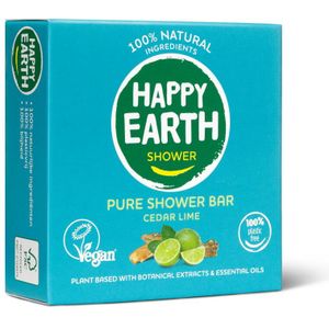 1+1 gratis1+1 gratis: Happy Earth 100% Natuurlijke Shower Bar Cedar Lime 90 gr