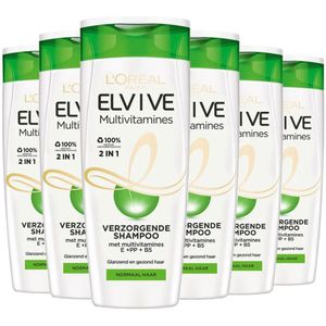 6x L'Oréal Elvive Multivitamines Shampoo 250 ml