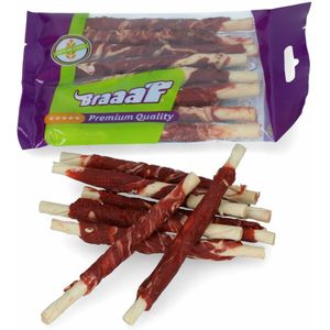 10x Braaaf Rol sticks 12 cm Vlees - Vis 80 gr