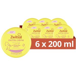 6x Zwitsal Zachte Creme 200 ml