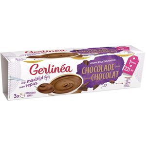 6x Gerlinea Pudding Chocolade 3 Pack 630 gr