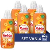 4x Robijn Wasverzachter Passiebloem & Bergamot 33 Wasbeurten 825 ml