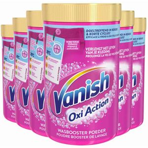 6x Vanish Oxi Action Wasbooster Poeder Gekleurde en Witte Was 1500 gr