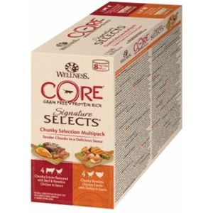 4x Wellness Core Kattenvoer Signature Selects Chunky 8-pack 8 x 79 gr