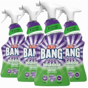 4x Cillit Bang Power Cleaner Schoonmaakspray Universal Ontvetter 750 ml