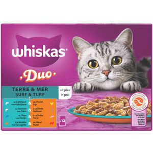 Whiskas Duo Adult Surf & Turf in Gelei Multipack 12 x 85 gr