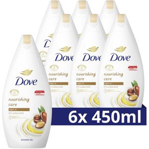 6x Dove Douchecreme Nourishing Care 450 ml