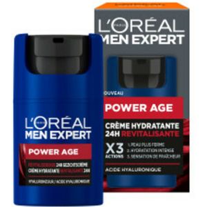 6x L'Oréal Men Expert Power Age Revitaliserende 24H Gezichtscrème 50 ml