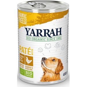 12x Yarrah Bio Hondenvoer Paté Kip 400 gr