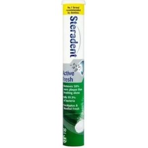 3x Steradent Kunstgebit Reinigingstabletten Active Fresh Plus 30 tabletten