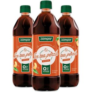 3x Slimpie Siroop Ice Tea Perzik 650 ml