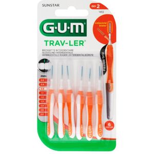 GUM Trav-Ler Ragers Oranje 0.9mm 6 stuks