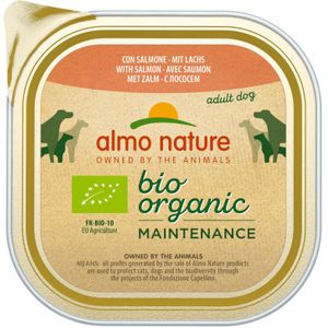 9x Almo Nature Bio Organic Maintenance Hondenvoer Zalm 300 gr