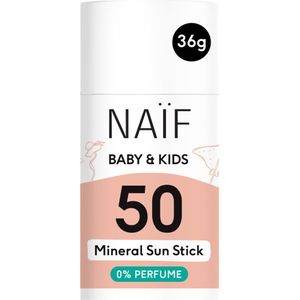 2x Naif Zonnebrand Stick Baby & Kids 0% parfum SPF 50 36 gr