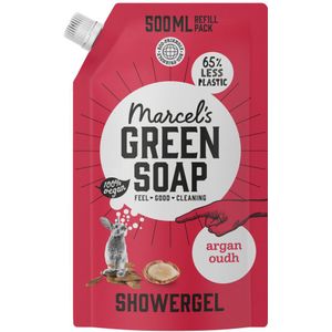 6x Marcel's Green Soap Shower Gel Navulling Argan & Oudh 500 ml