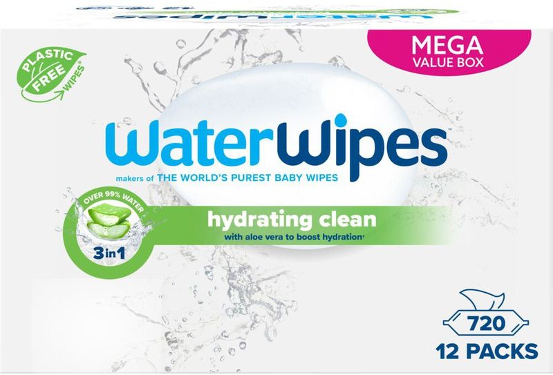 WaterWipes Billendoekjes Hydrating 12x60 = 720 stuks