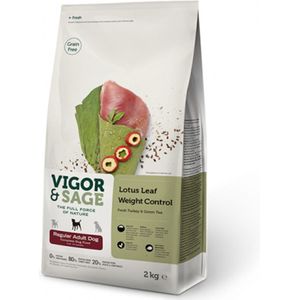 Vigor & Sage Hondenvoer Regular Weight Control Lotus Leaf 2 kg