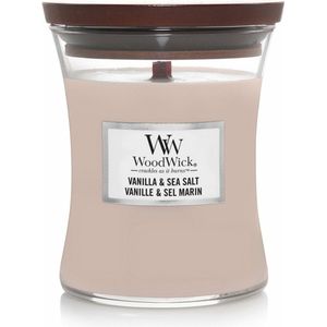 WoodWick Geurkaars Medium Vanilla & Sea Salt 275 gr