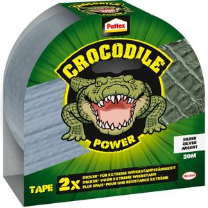 Pattex Crocodile Power Tape Zilver 20 meter