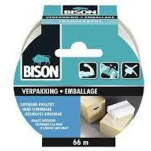 Bison Tape Verpakking Transparant 66 meter