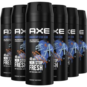 6x Axe Deodorant Bodyspray Anarchy for Him 150 ml