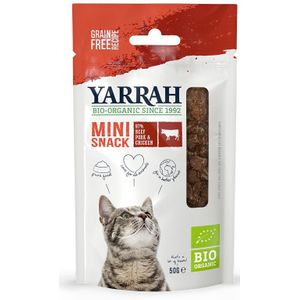 10x Yarrah Bio Kattensnack Mini 50 gr