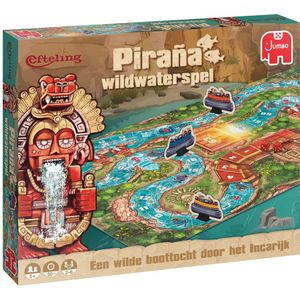 Jumbo Efteling Ganzenbord Piraña Wildwaterspel - Spannend race bordspel voor 2-6 spelers, leeftijd 12+, speelduur 60 minuten