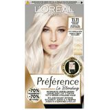 1+1 gratis: L'Oréal Préférence Le Blonding Permanente Haarkleuring 11.11 Helsinki - Ultra Licht Asblond