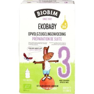 3x Biobim Zuigelingenvoeding 10+ mnd Ekobaby 3 600 gr