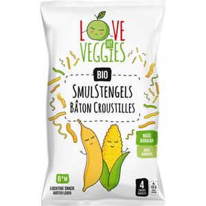 4x Love My Veggies Multipack Smulstengels Mais Banaan 4x15 gr