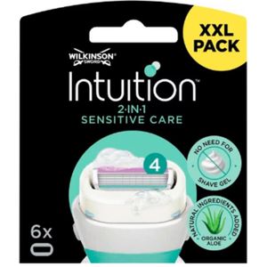 3x Wilkinson Intuition 2 in 1 Navulmesjes Sensitive Care Valuepack 6 stuks