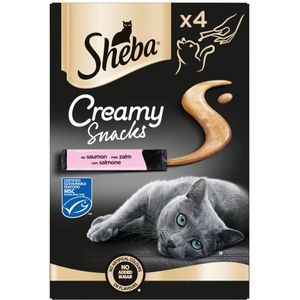 11x Sheba Creamy Snacks Zalm 4 stuks
