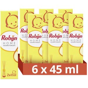 6x Robijn Home Geurstokjes Zwitsal 45 ml